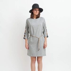 Sessun Emiko grey wool blend dress